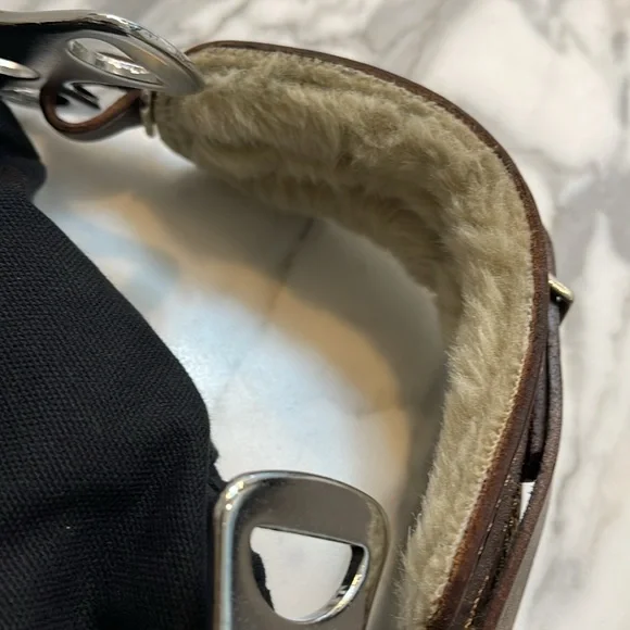 Horse and Nail handbag green silver and brown leather hobo style - Picture 11 of 15